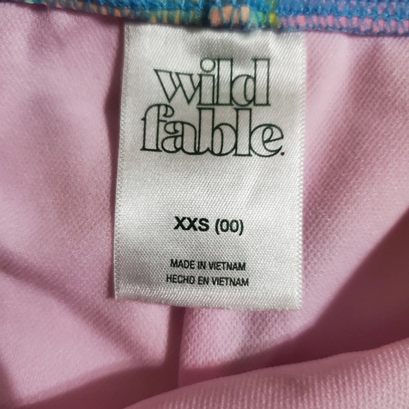 NWT Wild Fable Women's Ultra Cheeky Multi Abstract Print Swim Bottoms XXS 00 - Picture 5 of 6